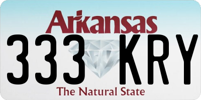 AR license plate 333KRY