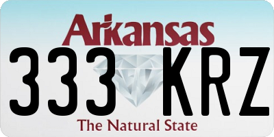 AR license plate 333KRZ