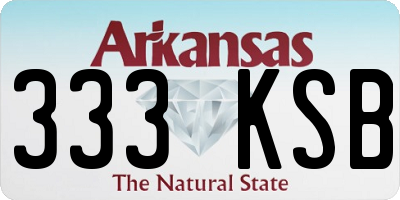 AR license plate 333KSB