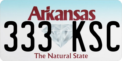 AR license plate 333KSC