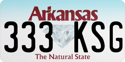 AR license plate 333KSG