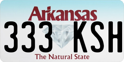 AR license plate 333KSH