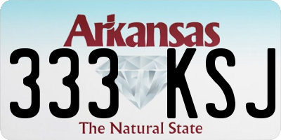 AR license plate 333KSJ