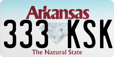 AR license plate 333KSK