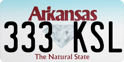 AR license plate 333KSL
