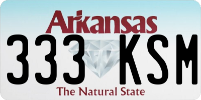 AR license plate 333KSM