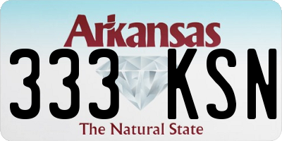 AR license plate 333KSN