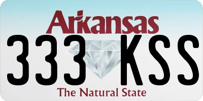 AR license plate 333KSS