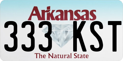 AR license plate 333KST