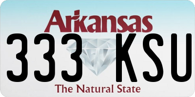 AR license plate 333KSU