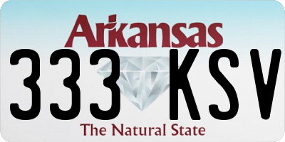 AR license plate 333KSV