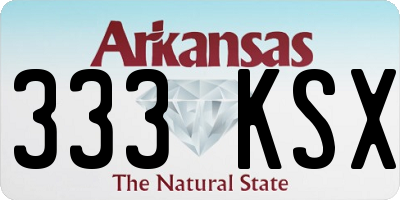 AR license plate 333KSX