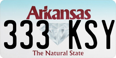 AR license plate 333KSY