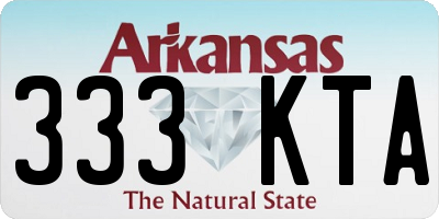 AR license plate 333KTA