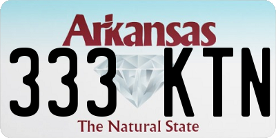 AR license plate 333KTN