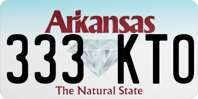 AR license plate 333KTO