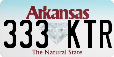AR license plate 333KTR