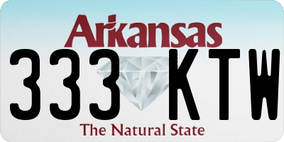 AR license plate 333KTW