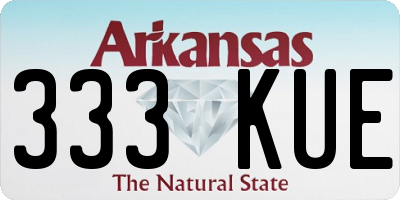 AR license plate 333KUE