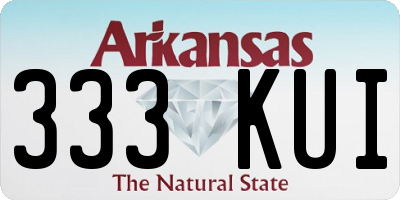 AR license plate 333KUI