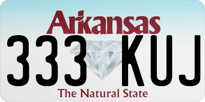 AR license plate 333KUJ