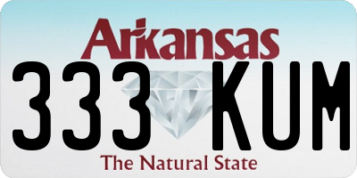 AR license plate 333KUM
