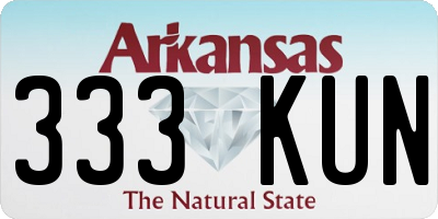AR license plate 333KUN