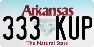 AR license plate 333KUP
