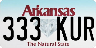AR license plate 333KUR