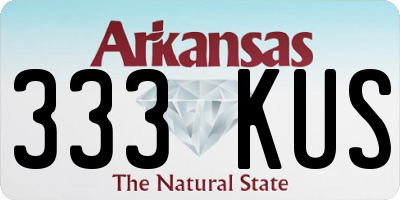AR license plate 333KUS
