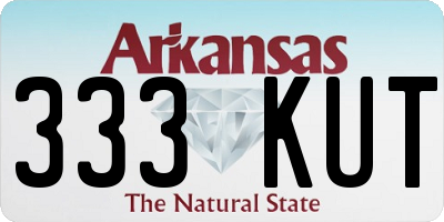 AR license plate 333KUT