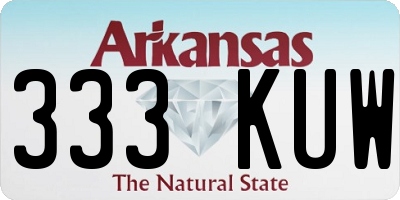 AR license plate 333KUW