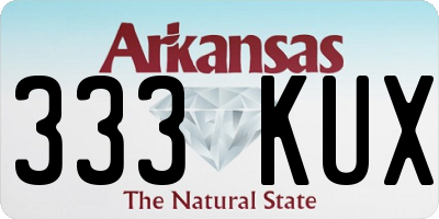 AR license plate 333KUX