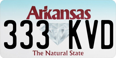 AR license plate 333KVD