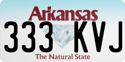 AR license plate 333KVJ