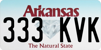 AR license plate 333KVK