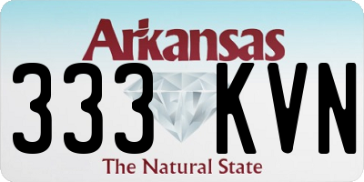 AR license plate 333KVN