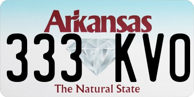 AR license plate 333KVO