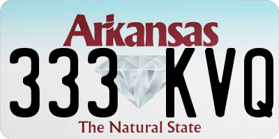 AR license plate 333KVQ