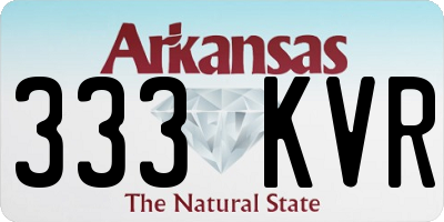AR license plate 333KVR
