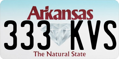 AR license plate 333KVS