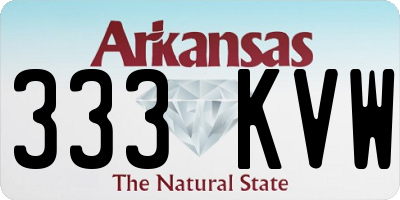 AR license plate 333KVW
