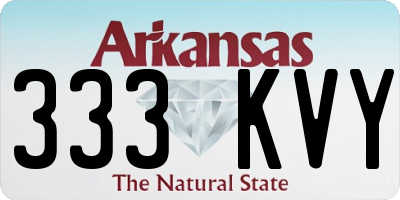 AR license plate 333KVY