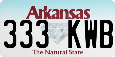AR license plate 333KWB