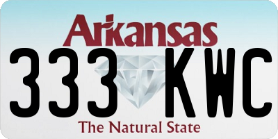 AR license plate 333KWC