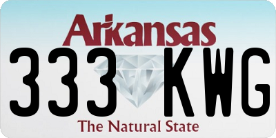 AR license plate 333KWG