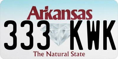AR license plate 333KWK