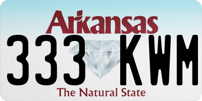 AR license plate 333KWM