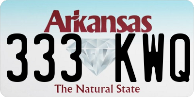 AR license plate 333KWQ