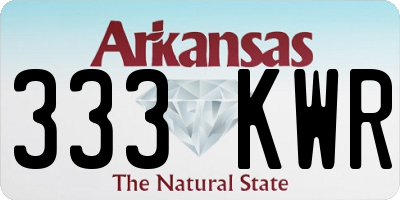 AR license plate 333KWR